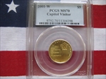 2001-W $5 Capitol Visitor MS70
